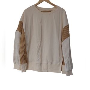 Elegant Cream and Tan Women's Sweater